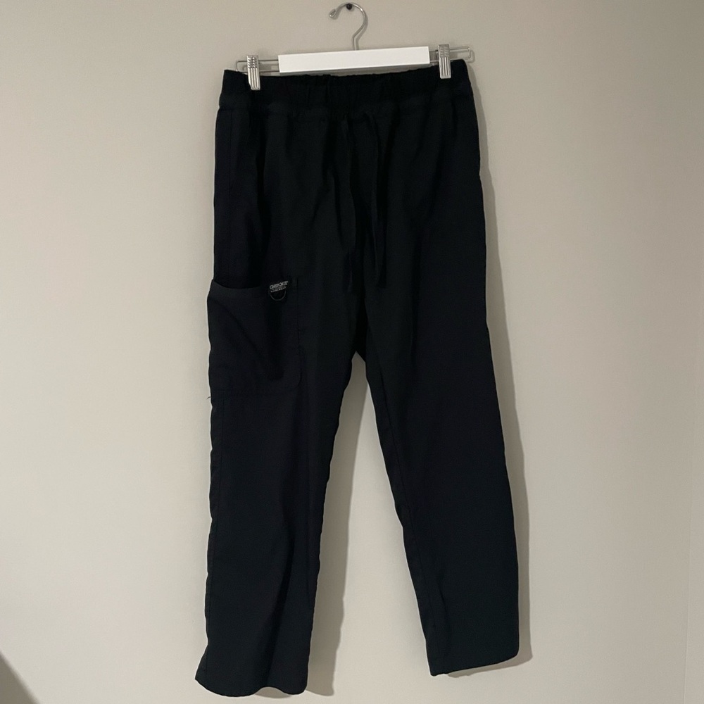 Cherokee Black Straight Leg Women’s Scrub Pants with Pockets